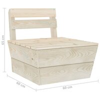 2-delige Loungeset ge&iuml;mpregneerd vurenhout 12