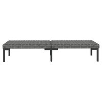 3-delige Loungeset halfrond poly rattan donkergrijs 5