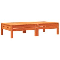 Tuinvoetenbanken met kussens 2 st massief grenenhout wasbruin 4