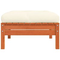 Tuinvoetenbanken met kussens 2 st massief grenenhout wasbruin 7