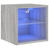 Tv-wandmeubel met LED-verlichting 30x28,5x30 cm grijs sonoma 2
