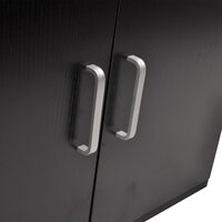 Badkamermeubelset met wasbak zwart 3-dlg 4