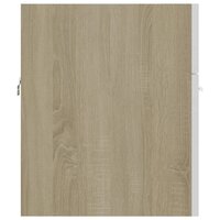 Wastafelkast 41x38,5x46 cm bewerkt hout wit en sonoma eiken 4