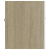 Wastafelkast 90x38,5x46 cm bewerkt hout wit en sonoma eiken 6