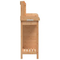 Oppottafel met kast 110,5x45x124,5 cm massief vurenhout bruin 8
