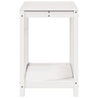 Oppottafel met schap 108x50x75 cm massief grenenhout wit 6