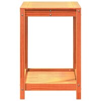 Oppottafel met schap 82,5x50x75 cm massief grenenhout wasbruin 6