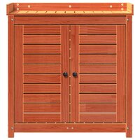 Oppottafel met schappen 82,5x50x86,5 cm grenenhout bruin 5