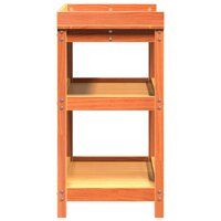 Oppottafel met schappen 82,5x45x86,5 cm grenenhout bruin 6