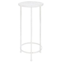 3-delige Plantenstandaardset vintage stijl metaal antiekwit 4