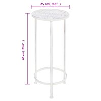 3-delige Plantenstandaardset vintage stijl metaal antiekwit 9