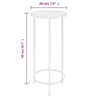 3-delige Plantenstandaardset vintage stijl metaal antiekwit 10