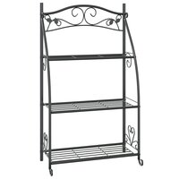 Bloemenrek 56x30x96 cm staal zwart 2