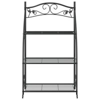 Bloemenrek 56x30x96 cm staal zwart 4