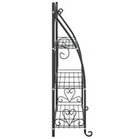 Bloemenrek 56x30x96 cm staal zwart 5