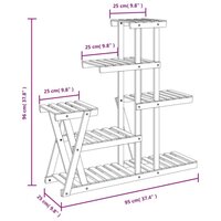 Plantenstandaard 95x25x96 cm massief vurenhout 8