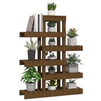 Plantenstandaard 85x25x109,5 cm massief grenenhout honingbruin 4