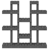 Plantenstandaard grijs 104,5x25x109,5 cm massief grenenhout 5