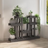 Plantenstandaard grijs 104,5x25x77,5 cm massief grenenhout 3