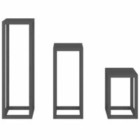 3-delige Plantenstandaardset massief grenenhout grijs 6