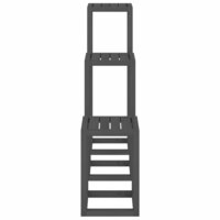 3-delige Plantenstandaardset massief grenenhout grijs 10