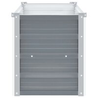 Plantenbak verhoogd 100x40x45 cm gegalvaniseerd staal grijs 4