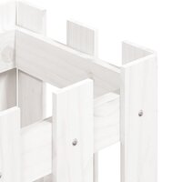 Plantenbak met hekontwerp 30x30x30 cm massief grenenhout wit 7