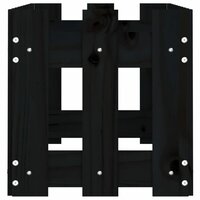 Plantenbak verhoogd hekontwerp 100x30x30 cm grenenhout zwart 6