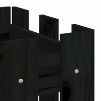 Plantenbak verhoogd hekontwerp 100x30x30 cm grenenhout zwart 7