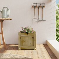 Plantenbak 31x31x31 cm ge&iuml;mpregneerd grenenhout 3