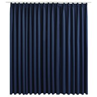 Gordijn verduisterend met haken 290x245 cm blauw 2