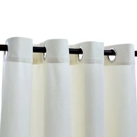 Gordijn verduisterend met ringen 2 st 140x175 cm fluweel cr&egrave;me 3