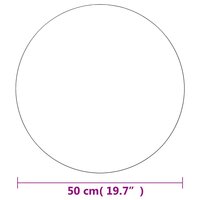 Wandspiegel rond 50 cm glas 7