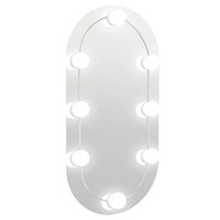 Spiegel met LED-verlichting ovaal 60x30 cm glas 2