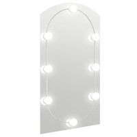 Spiegel met LED-verlichting boog 90x45 cm glas 2