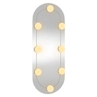 Wandspiegel met LED&amp;apos;s ovaal 20x50 cm glas 4