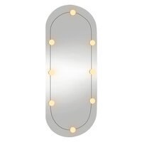Wandspiegel met LED&amp;apos;s ovaal 40x90 cm glas 4