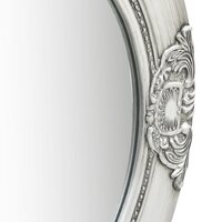 Wandspiegel barok stijl 50 cm zilverkleurig 3