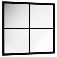 Wandspiegel 40x40 cm metaal zwart 3