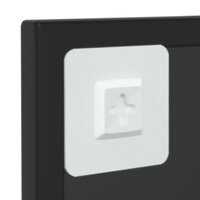 Wandspiegel 60x40 cm metaal zwart 7