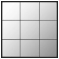 Wandspiegel 60x60 cm metaal zwart 2