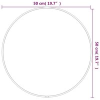Wandspiegel rond &Oslash;50 cm zilverkleurig 6