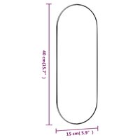 Wandspiegel 15x40 cm ovaal glas 6
