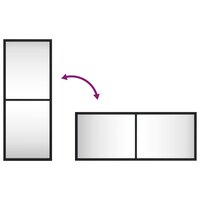 Wandspiegel rechthoekig 20x50 cm ijzer zwart 7