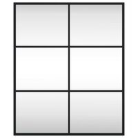 Wandspiegel rechthoekig 50x60 cm ijzer zwart 3