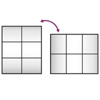 Wandspiegel rechthoekig 50x60 cm ijzer zwart 7
