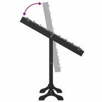 Spiegel vrijstaand met LED&amp;apos;s 34x37x146 cm zwart 12