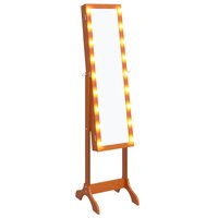 Spiegel vrijstaand met LED&amp;apos;s 34x37x146 cm 2