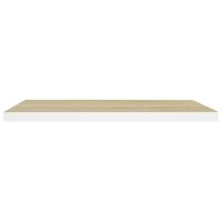 Wandschap zwevend 80x23,5x3,8 cm MDF eikenkleurig en wit 4