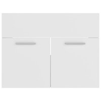 2-delige Badkamermeubelset bewerkt hout wit 9